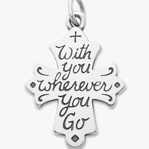 James Avery Cross Charm and Necklace
